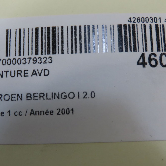 Ceinture avant droite occasion CITROEN BERLINGO I Phase 1 09-1996->11-2002 2.0 HDi 8973FH 6