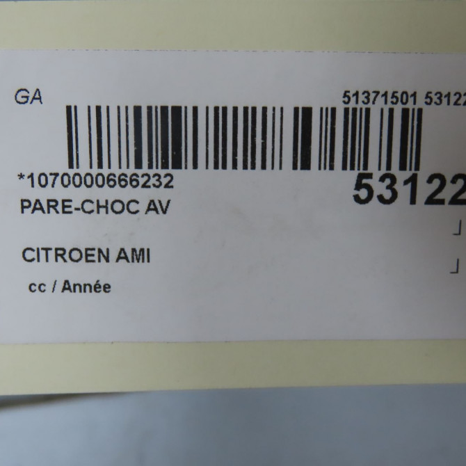 Pare-choc avant occasion CITROEN 98380566LT 7