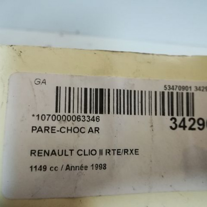 Pare-choc arrière occasion RENAULT CLIO II Phase 1 03-1998->06-2001 7701470812 4