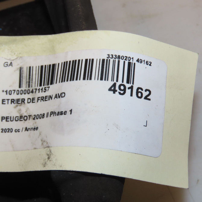 Etrier de frein avant droit occasion PEUGEOT 1648321680 3