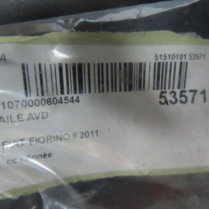 Aile avant droite occasion FIAT FIORINO III Phase 1 01-2008->... 1.3 MULTIJET 16v 95ch 1386105080 6
