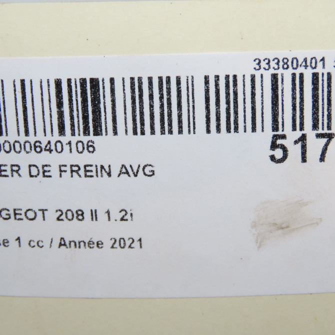 Etrier de frein avant gauche occasion  1648321580 5