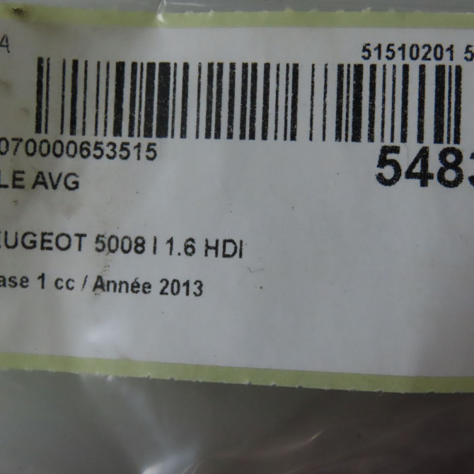 Aile avant gauche occasion PEUGEOT 5008 I Phase 1 11-2009->12-2013 1.6 HDI 112ch 7840Y7 4