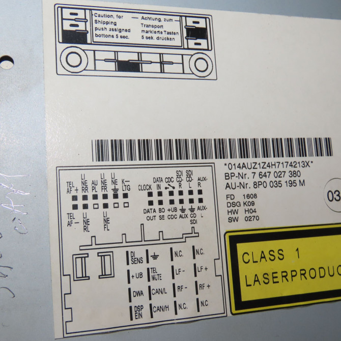 Autoradio occasion AUDI A3 II Phase 1 06-2003->06-2008 1.9 TDi 8P0057195M 4