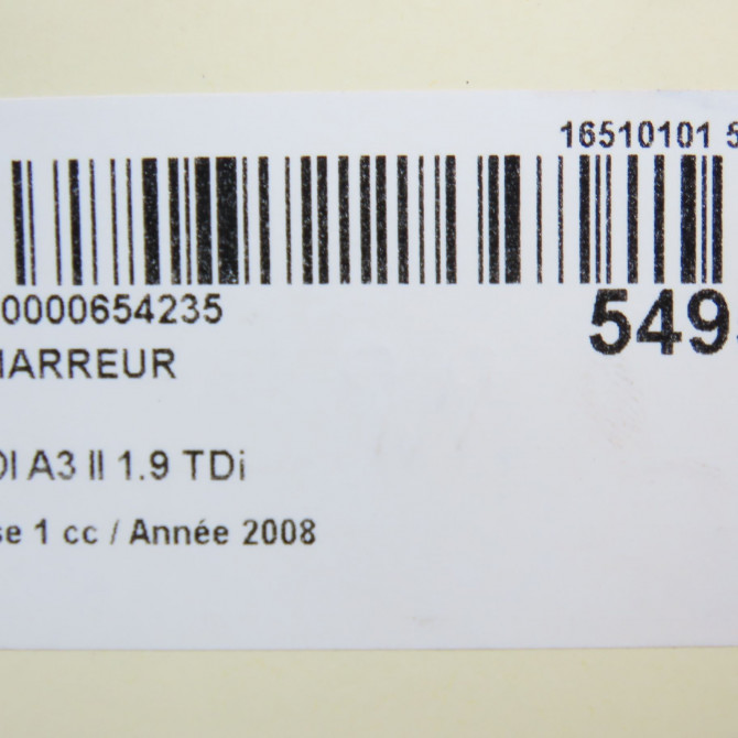 Démarreur occasion AUDI A3 II Phase 1 06-2003->06-2008 1.9 TDi 2Z911023FX 8