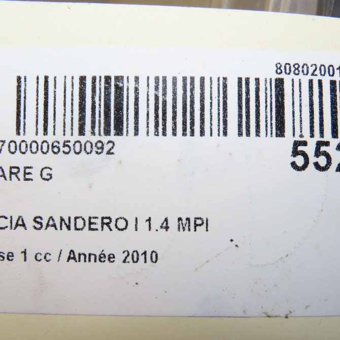 Phare gauche occasion DACIA SANDERO I Phase 1 06-2008->10-2012 1.4 MPI 75ch 8200733878 5