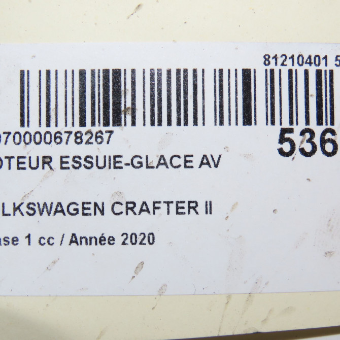 Moteur essuie-glace avant occasion VOLKSWAGEN 146 Phase 1 04-1995->04-1999 2.0 TDI 177ch 7C1955023B 6