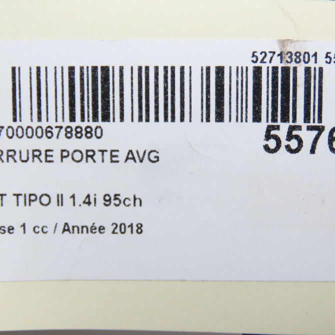 Serrure porte avg occasion FIAT TIPO II Phase 1 12-2015->... 1.4i 95ch 51983603 5