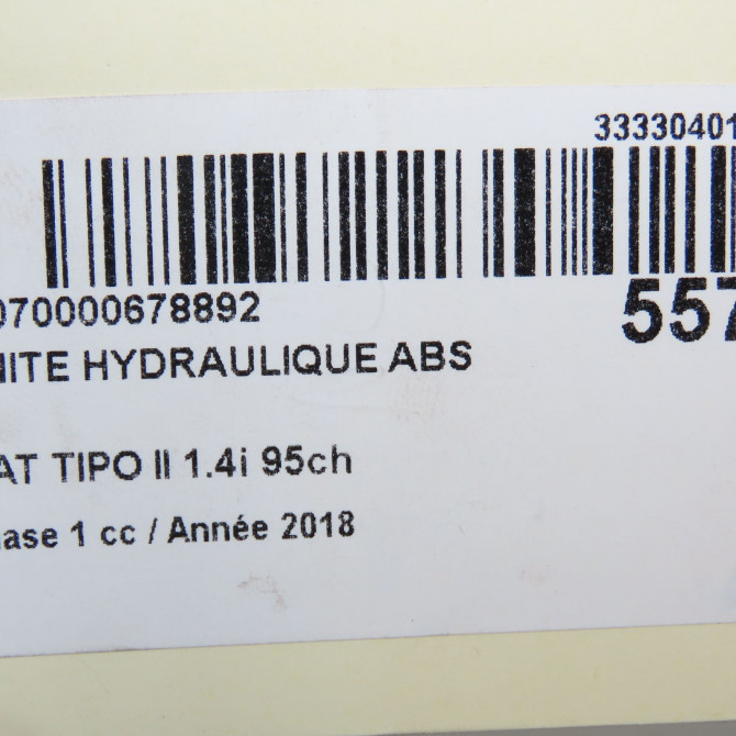 Unité hydraulique ABS occasion FIAT TIPO II Phase 1 12-2015->... 1.4i 95ch 6000630116 6