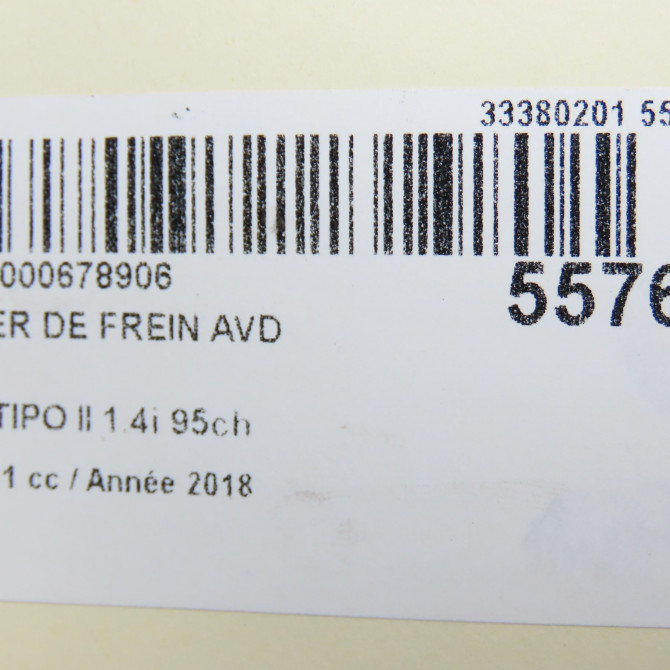 Etrier de frein avant droit occasion FIAT TIPO II Phase 1 12-2015->... 1.4i 95ch 77367589 4