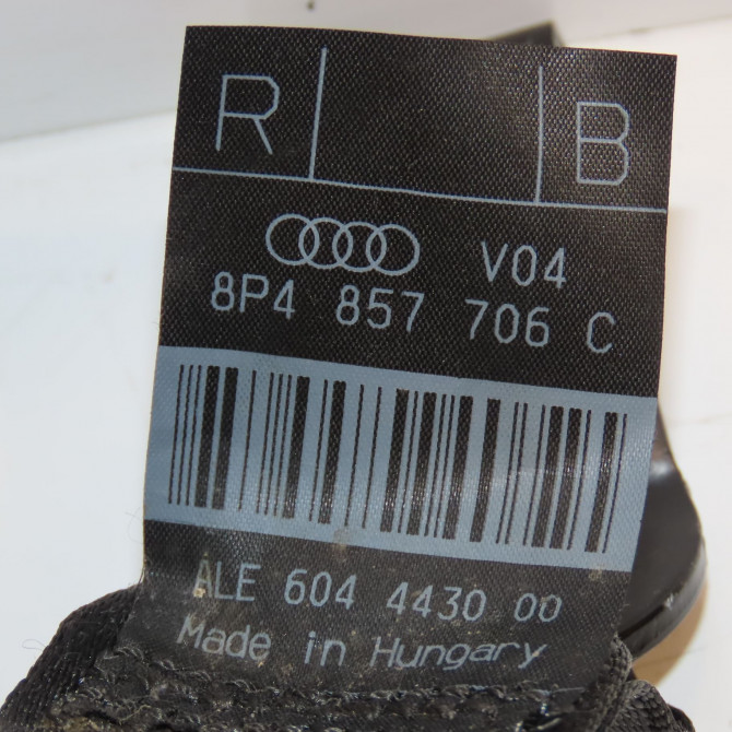 Ceinture avant droite occasion AUDI A3 II Phase 2 06-2008->07-2012 1.6 TDi 105ch 8P4857706JV04 4