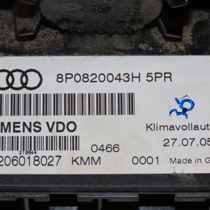 Commande de chauffage occasion AUDI A3 II Phase 1 06-2003->06-2008 2.0 TDi 140ch 8P0820043AE5PR 4