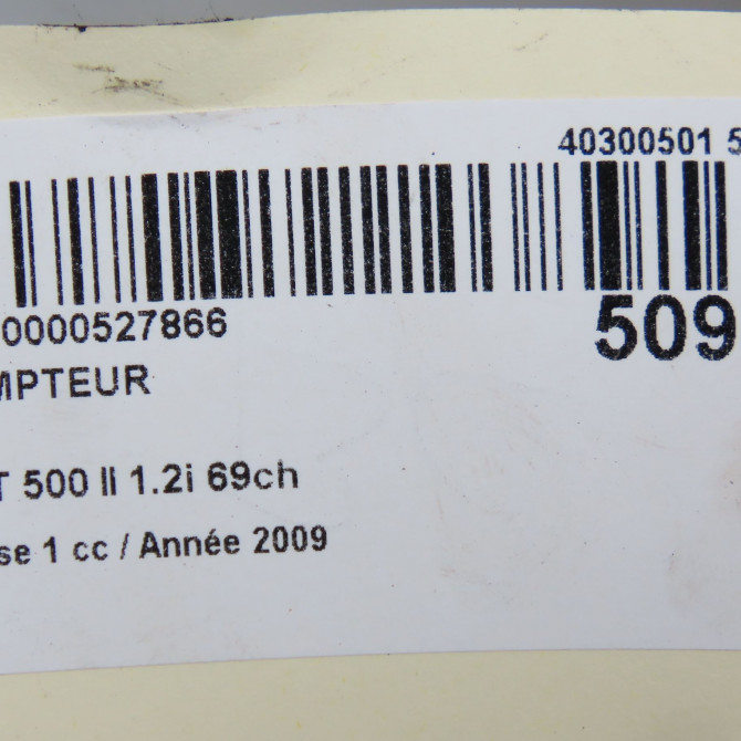 Compteur occasion FIAT 500 II 500 II Phase 1 2007-07-01->2016-03-31 1.2i 69ch 6