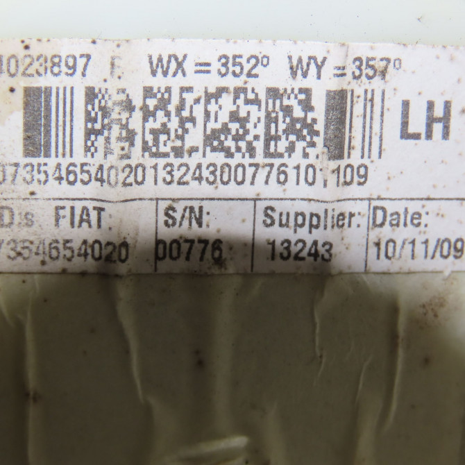 Ceinture avant gauche occasion FIAT 500 II 500 II Phase 1 2007-07-01->2016-03-31 1.2i 69ch 735465402 5