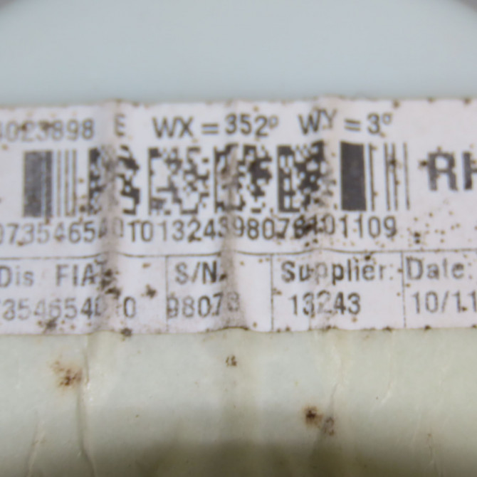 Ceinture avant droite occasion FIAT 500 II 500 II Phase 1 2007-07-01->2016-03-31 1.2i 69ch 735465401 5