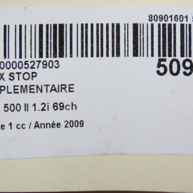 Feux stop supplementaire occasion FIAT 500 II 500 II Phase 1 2007-07-01->2016-03-31 1.2i 69ch 735542374 5