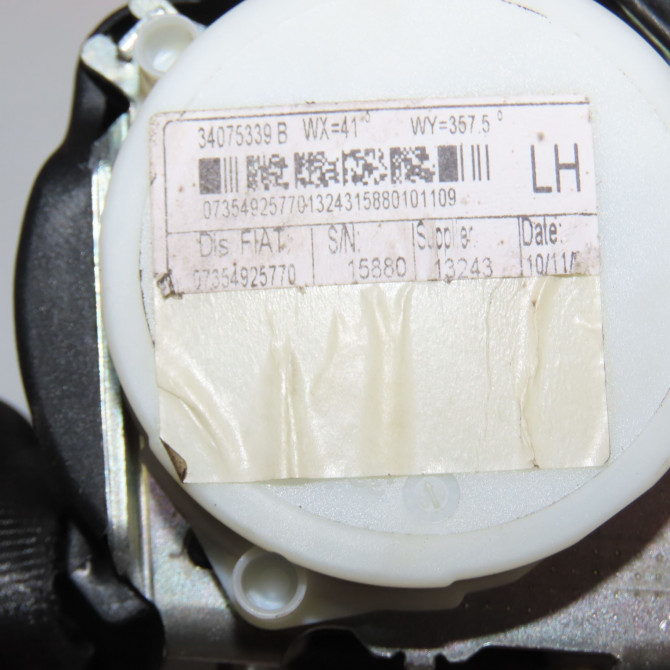 Ceinture arrière gauche occasion FIAT 500 II 500 II Phase 1 2007-07-01->2016-03-31 1.2i 69ch 735492577 4