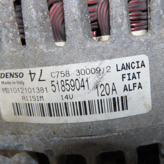 Alternateur occasion FIAT 500 II 500 II Phase 1 2007-07-01->2016-03-31 1.2i 69ch 71796304 5
