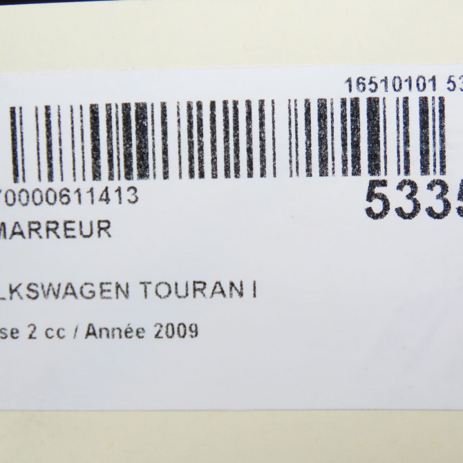 Démarreur occasion VOLKSWAGEN TOURAN I Phase 2 11-2006->09-2010 2.0TDi 16v 140ch 2M911023P 7