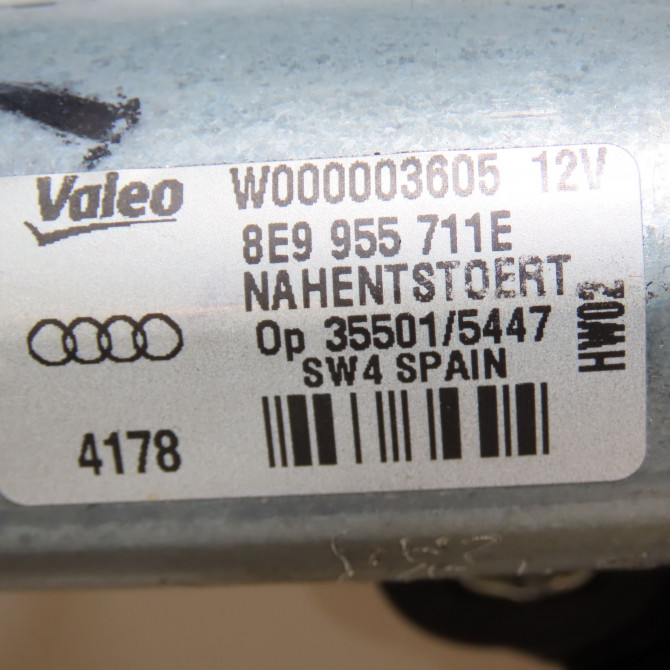 Moteur essuie-glace arrière occasion AUDI A3 II Phase 1 06-2003->06-2008 1.9 TDi 8R0955711C 4