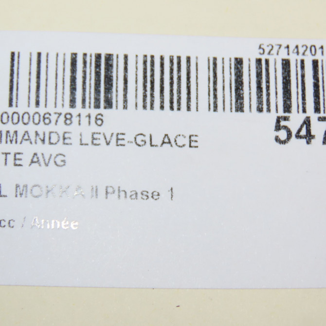 Commande lève-glace porte avant gauche occasion OPEL 96788281ZD 6