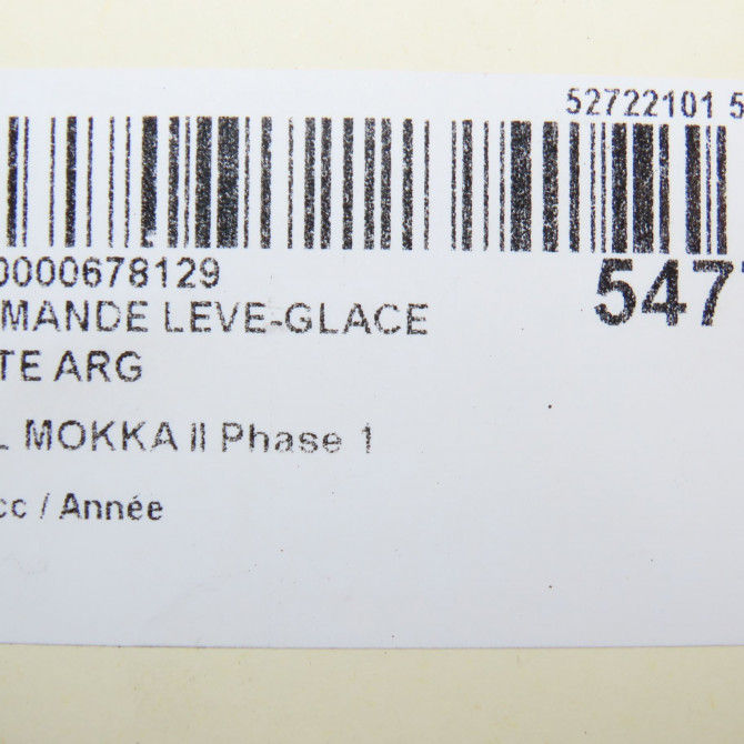 Commande leve-glace porte arrière gauche occasion OPEL 98044803ZD 5