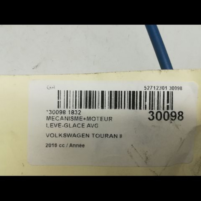Mecanisme+moteur leve-glace avg occasion VOLKSWAGEN TOURAN III Phase 1 06-2015->... 5TA837461A 5