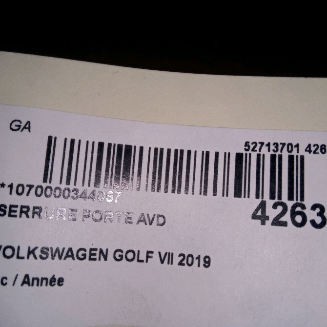 Serrure porte avd occasion VOLKSWAGEN GOLF VII 5TB837016D 4