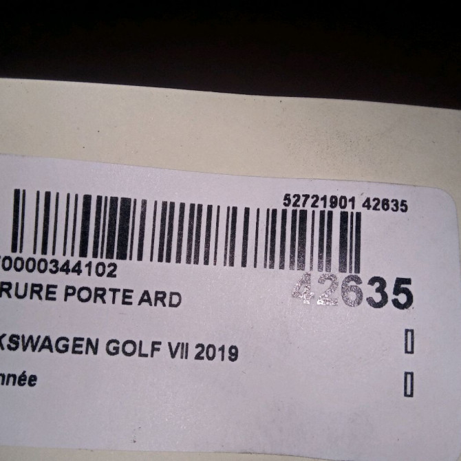 Serrure porte ard occasion VOLKSWAGEN GOLF VII 5TA839016P 4