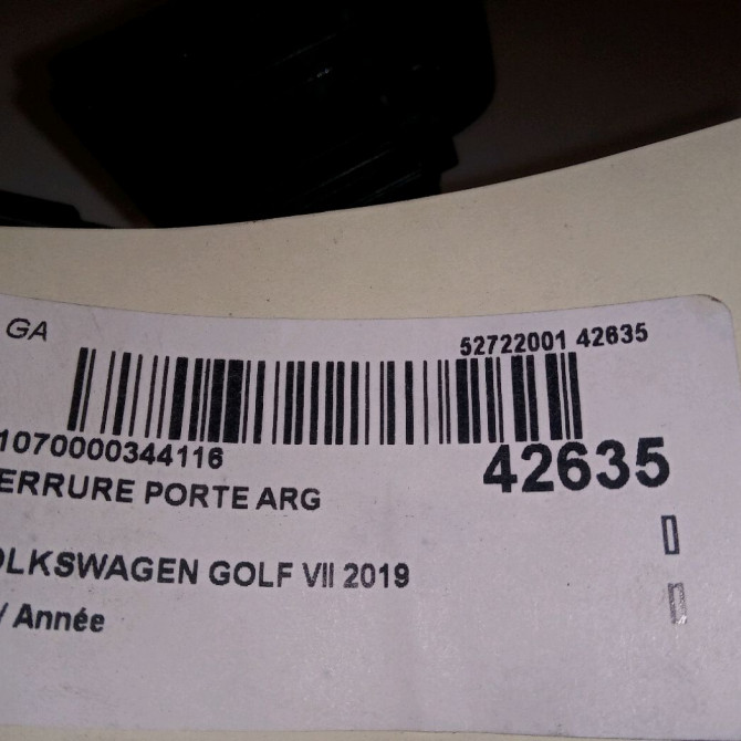 Serrure porte arg occasion VOLKSWAGEN GOLF VII 5TA839015P 4