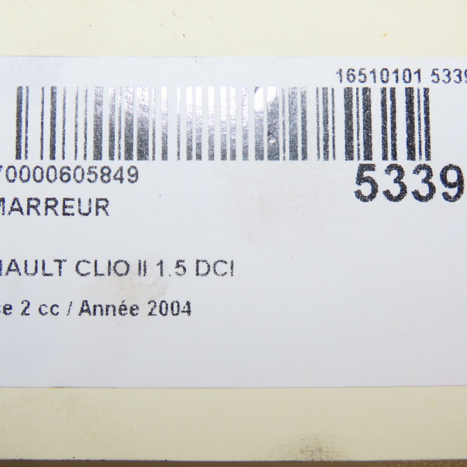 Démarreur occasion RENAULT CLIO II Phase 2 06-2001->07-2006 1.5 DCI 65ch 8200584685 7