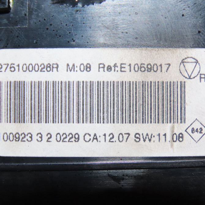 Commande de chauffage occasion RENAULT SCENIC III Phase 1 04-2009->11-2011 1.9 DCI 130ch 275109409R 5