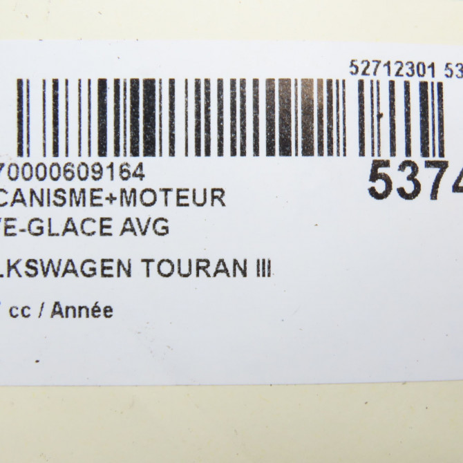 Mecanisme+moteur leve-glace avg occasion VOLKSWAGEN TOURAN III Phase 1 06-2015->... 5TA837461A 6
