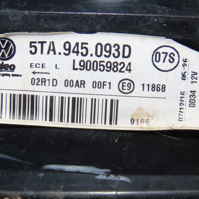 Feu arrière interieur gauche occasion VOLKSWAGEN TOURAN III Phase 1 06-2015->... 5TA945093D 4