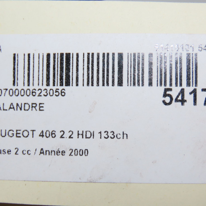 Calandre occasion PEUGEOT 406 Phase 2 04-1999->04-2004 2.2 HDI 133ch 7804J2 5