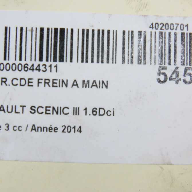 Interrupteur commande de frein a main occasion RENAULT SCENIC III Phase 3 04-2013->... 1.6Dci 130ch 5
