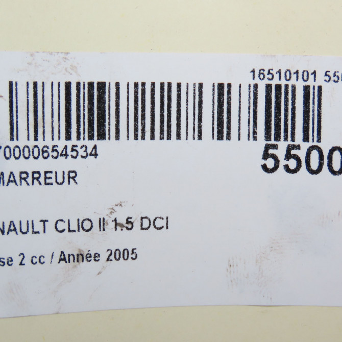Démarreur occasion RENAULT CLIO II Phase 2 06-2001->07-2006 1.5 DCI 65ch 8200584685 5