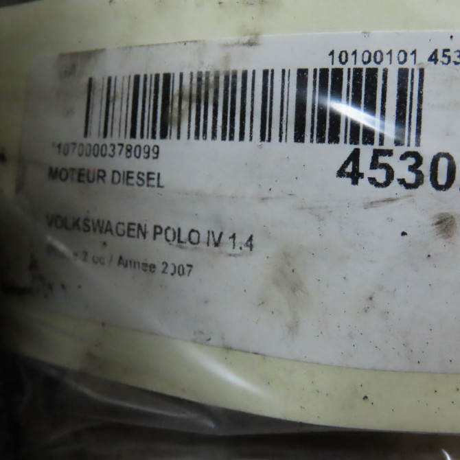 Moteur diesel occasion VOLKSWAGEN POLO IV Phase 2 05-2005->09-2009 1.4 TDI 70ch 45100098CX 5
