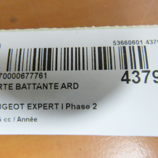 Porte battante arrière droite occasion PEUGEOT EXPERT I Phase 2 01-2004->12-2006 8703A2 6