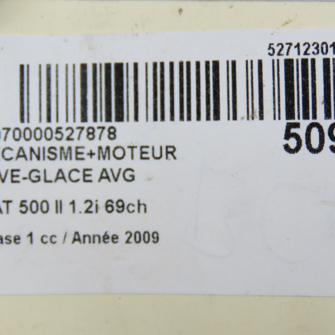 Mecanisme+moteur leve-glace avg occasion FIAT 500 II 500 II Phase 1 2007-07-01->2016-03-31 1.2i 69ch 52204608 7