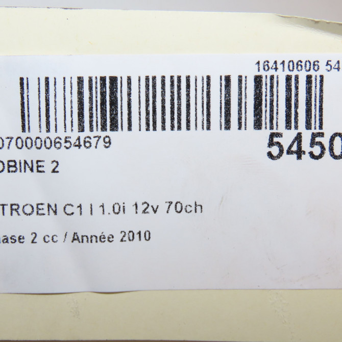 occasion CITROEN C1 I Phase 2 11-2008->01-2012 1.0i 12v 70ch 5970C1 5