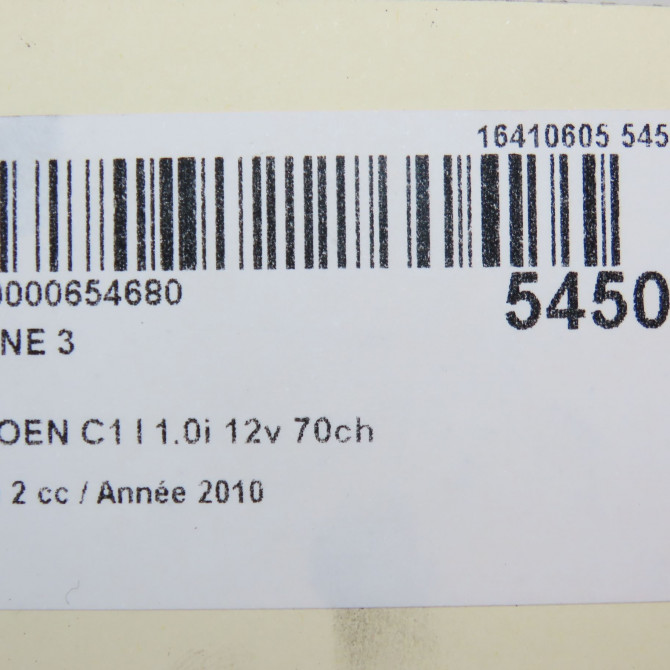 occasion CITROEN C1 I Phase 2 11-2008->01-2012 1.0i 12v 70ch 5970C1 5