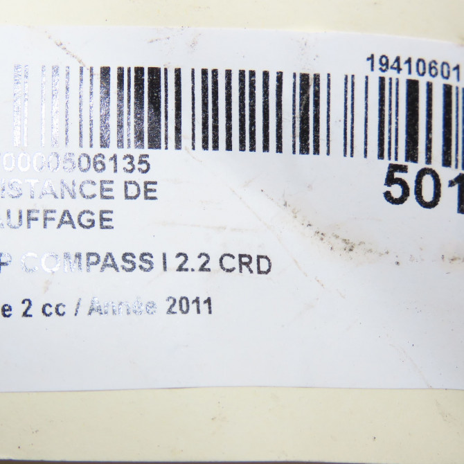 Resistance de chauffage occasion JEEP 146 Phase 1 04-1995->04-1999 2.2 CRD 136ch 5
