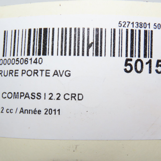 Serrure porte avg occasion JEEP 146 Phase 1 04-1995->04-1999 2.2 CRD 136ch 6