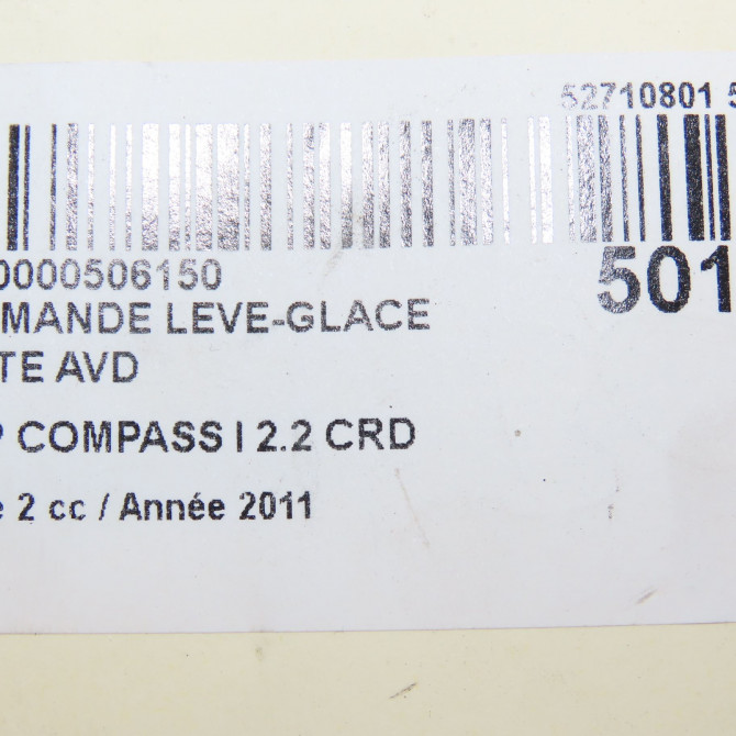 Commande lève-glace porte avant droite occasion JEEP 146 Phase 1 04-1995->04-1999 2.2 CRD 136ch 5