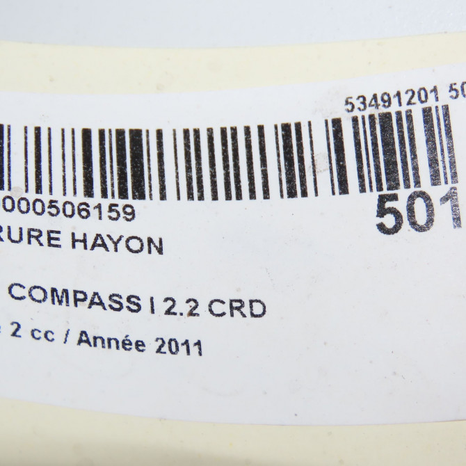 Serrure hayon occasion JEEP 146 Phase 1 04-1995->04-1999 2.2 CRD 136ch 5