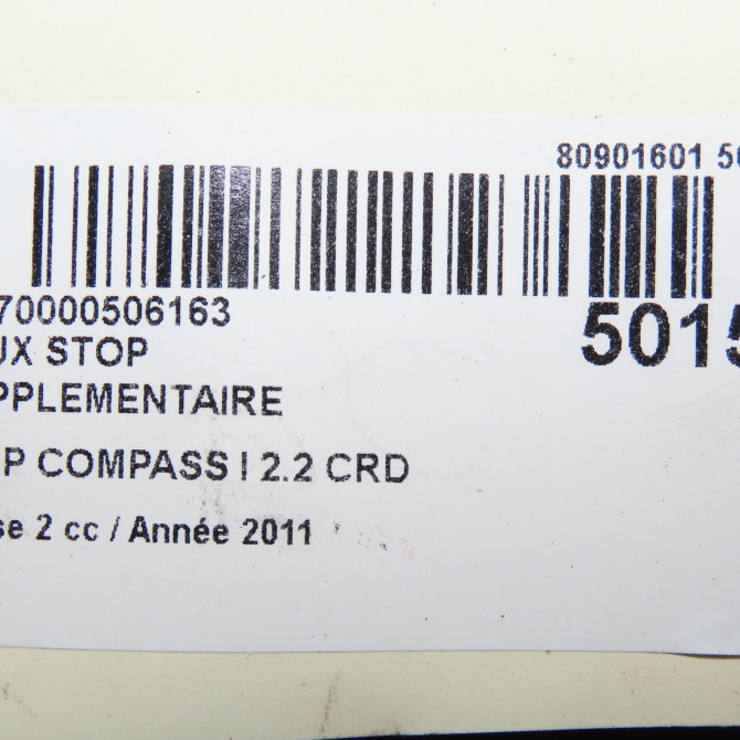 Feux stop supplementaire occasion JEEP 146 Phase 1 04-1995->04-1999 2.2 CRD 136ch 4