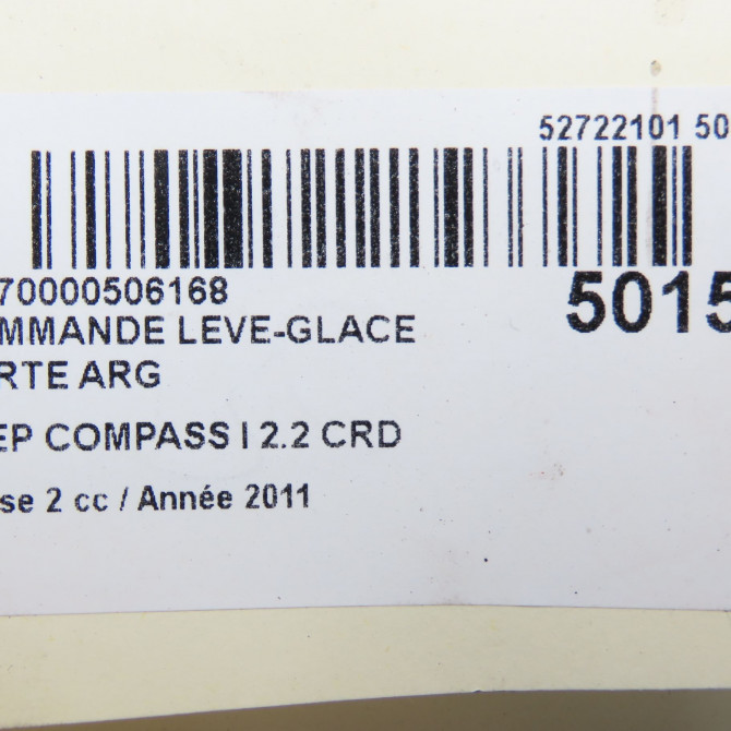 Commande leve-glace porte arrière gauche occasion JEEP 146 Phase 1 04-1995->04-1999 2.2 CRD 136ch 4