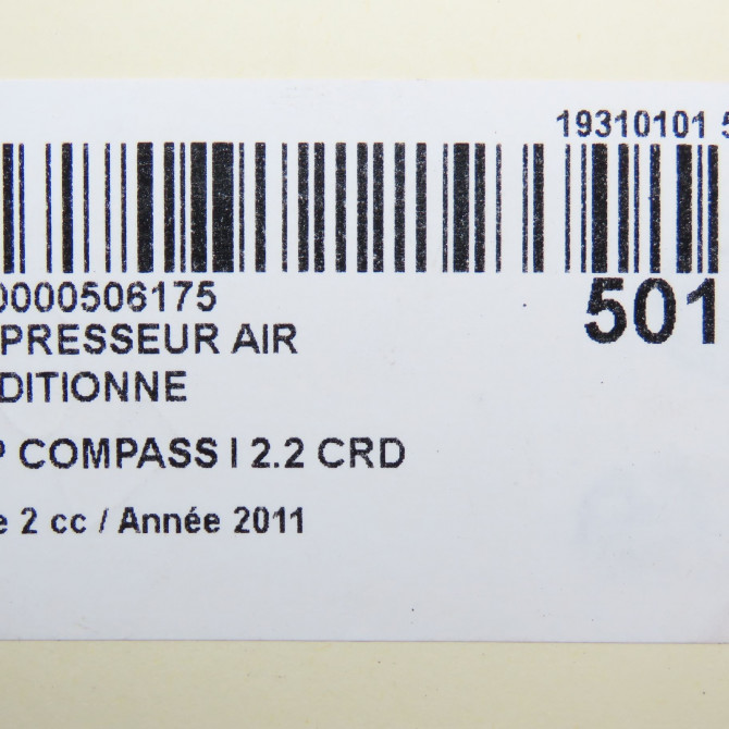 Compresseur air conditionne occasion JEEP 146 Phase 1 04-1995->04-1999 2.2 CRD 136ch 8