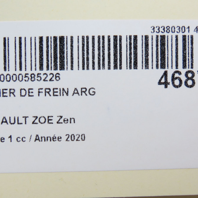 Etrier de frein arrière gauche occasion RENAULT ZOE Phase 1 10-2012->... Zen 440110675R 6
